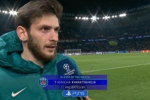 官方投注-闪耀全场！克瓦拉茨赫利亚当选巴黎3-1维拉全场最佳球员